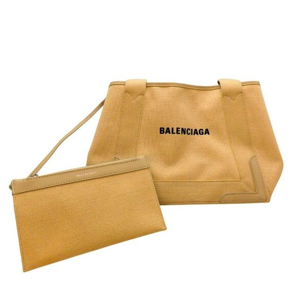 Balenciaga Cabas Handbag Canvas/Leather Tote Bag - Picture 1 of 10